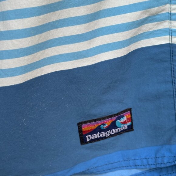 Patagonia Wavefarer Boardshorts - M's 32" Blue Striped - Picture 3 of 7